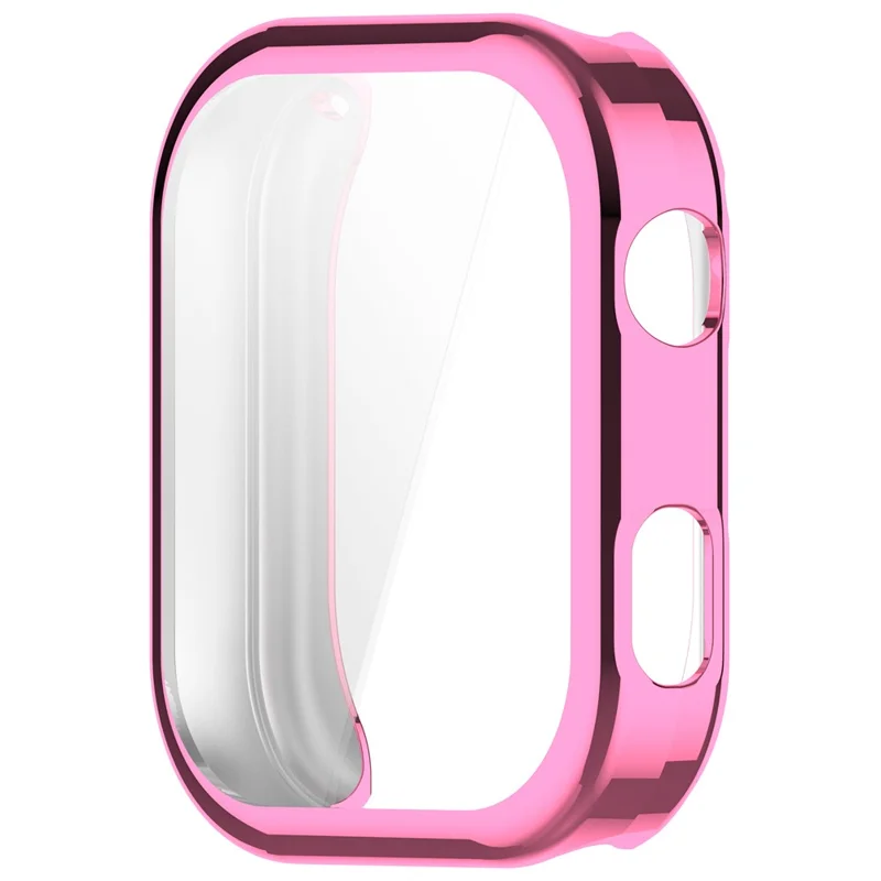 For Xiaomi Redmi Watch 6 Protective Case Full Coverage TPU Smartwatch Cover with Screen Protector - Electroplated Pink