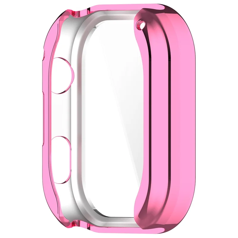 For Xiaomi Redmi Watch 6 Protective Case Full Coverage TPU Smartwatch Cover with Screen Protector - Electroplated Pink