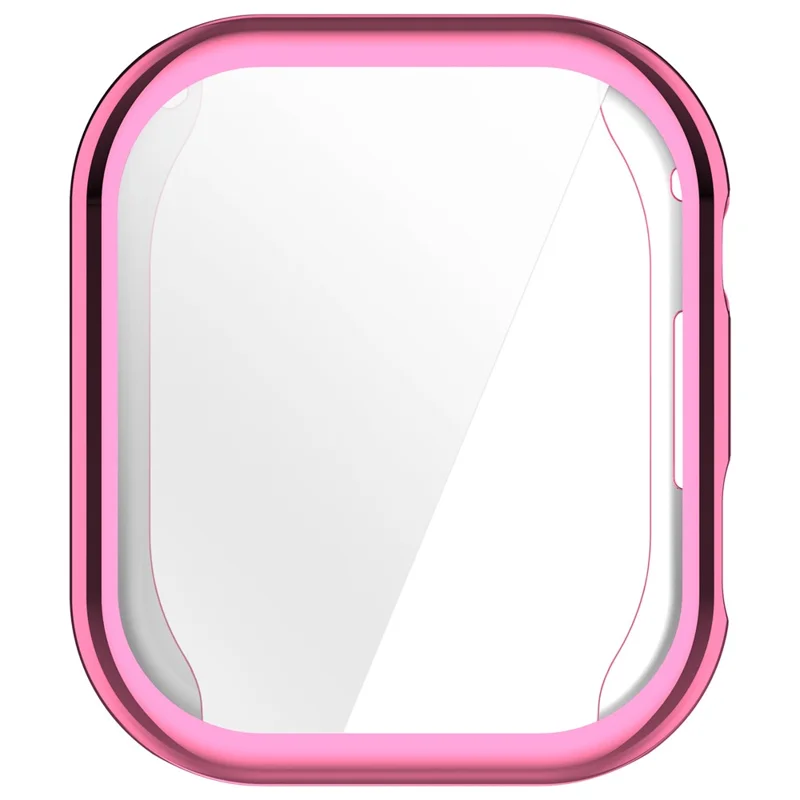 For Xiaomi Redmi Watch 6 Protective Case Full Coverage TPU Smartwatch Cover with Screen Protector - Electroplated Pink