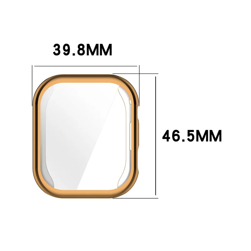 For Xiaomi Redmi Watch 6 Protective Case Full Coverage TPU Smartwatch Cover with Screen Protector - Electroplated Pink