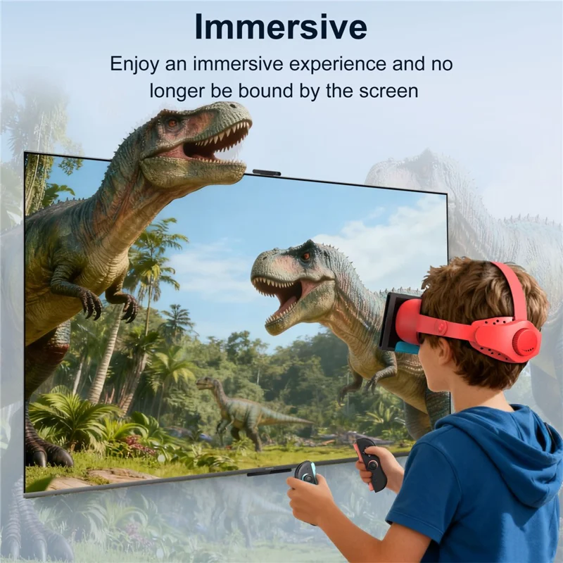 STARTRC GAMES VR-headset voor Nintendo Switch 2, meeslepende gamervaring, VR-bril, ergonomisch - Rood Blauw