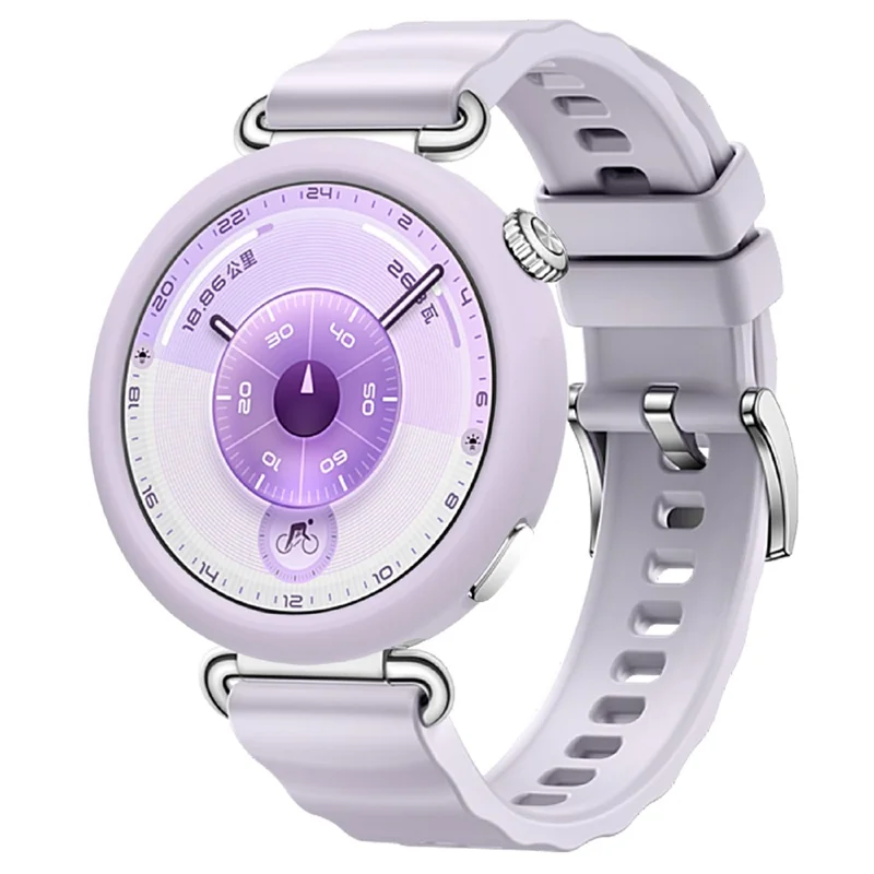 For Huawei Watch GT 6 41mm Watch Protective Case Shockproof Scratch Resistant Silicone Cover - Purple
