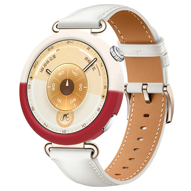Étui de protection pour montre Huawei Watch GT 6 41 mm, antichoc et résistant aux rayures, en silicone - Starlight + Rouge