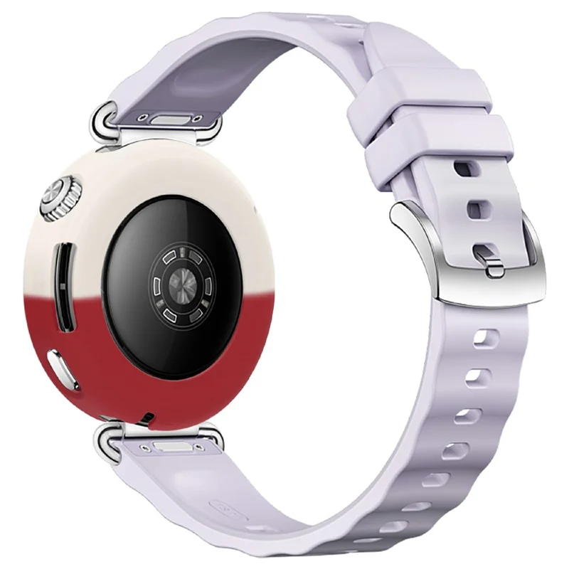 Étui de protection pour montre Huawei Watch GT 6 41 mm, antichoc et résistant aux rayures, en silicone - Starlight + Rouge