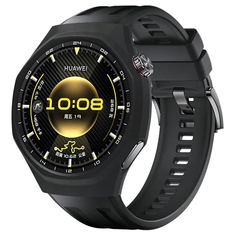 Huawei Watch GT 6 Pro 46mm Schutzhülle Stoßfest Kratzfest Silikon Hülle - Schwarz