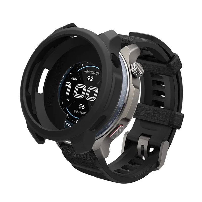 Für Huami Amazfit Balance 2 Watch Schutzhülle stoßfest kratzfest Silikonhülle - Schwarz