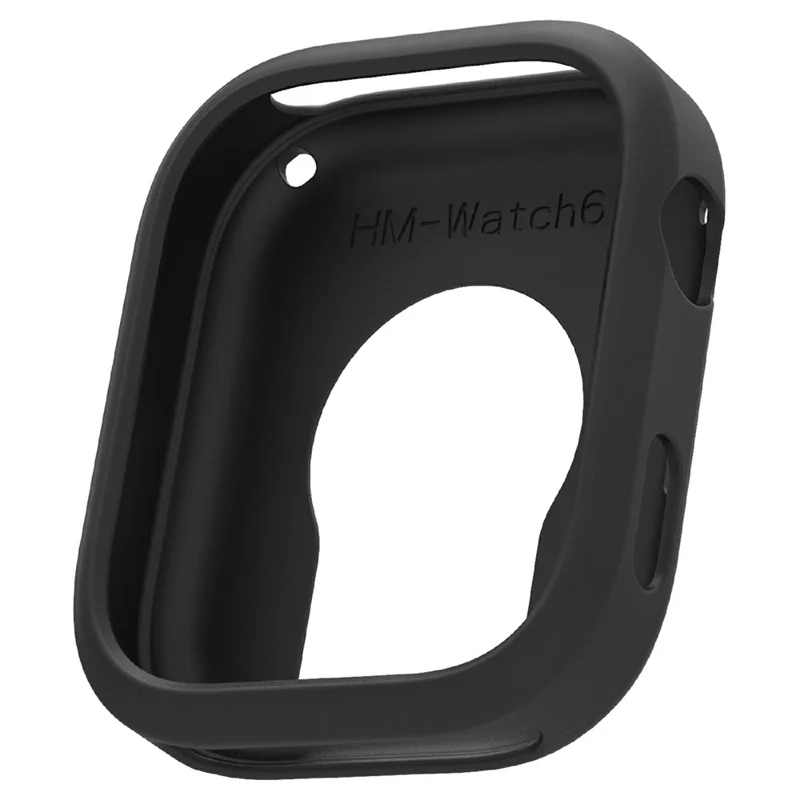 Funda para reloj para Xiaomi Redmi Watch 6, carcasa suave de silicona con diseño perforado - Negro