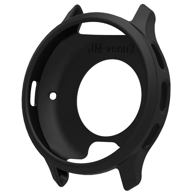 Für Garmin Venu 3 Uhrenhülle weiche Silikonhülle mit ausgehöhltem Design - Schwarz