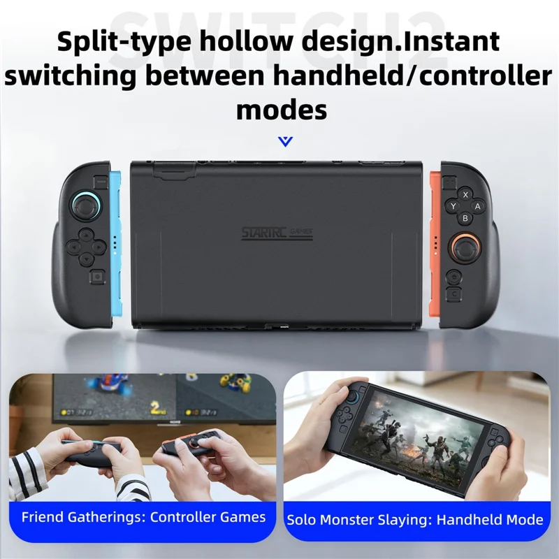 STARTRC GAMES For Nintendo Switch 2 Protective Cover Set Game Console Case + 2Pairs Controller Cover