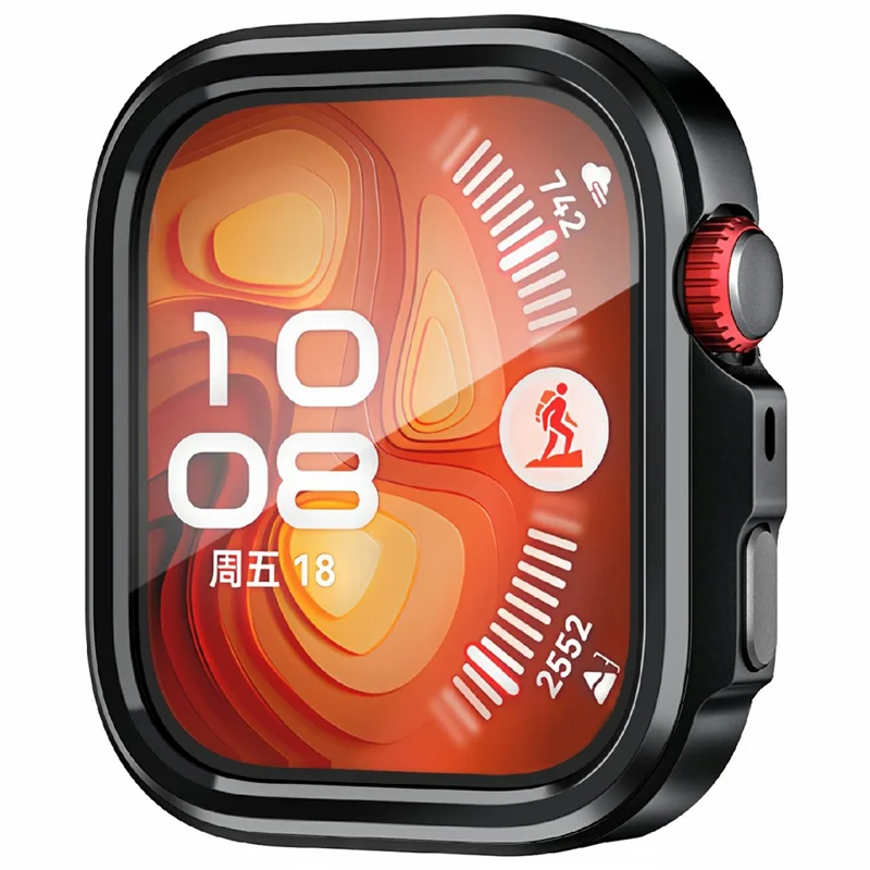 Custodia per Huawei Watch Fit 4 Pro, Cover Protettiva in Lega di Zinco e Policarbonato, Design Traforato - Nero