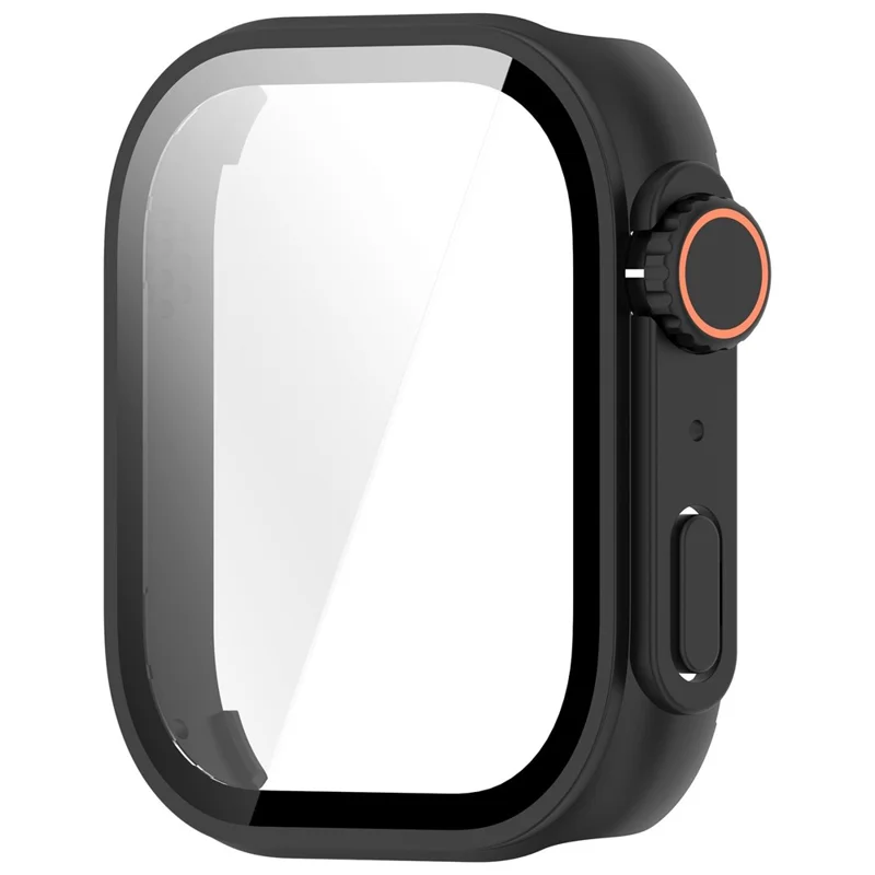 Custodia integrata per Xiaomi Redmi Watch 6, trasforma in stile Ultra 3, custodia rigida in PC + protezione schermo in vetro temperato - Nero