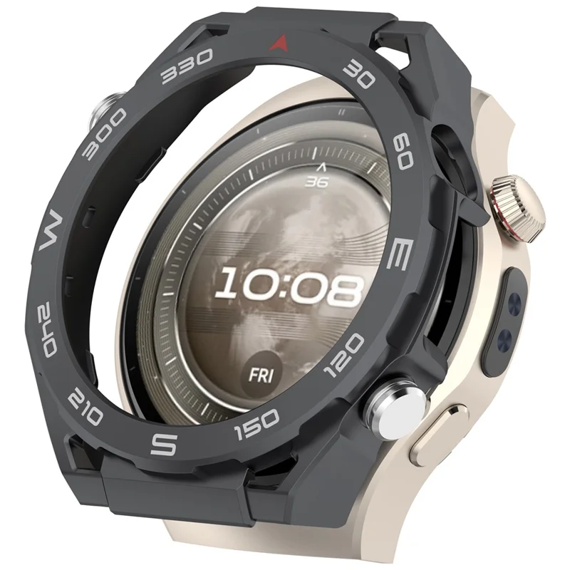 For Huawei Watch 5 46mm Protective Case High-End Anti-Drop PC Watch Frame - Black