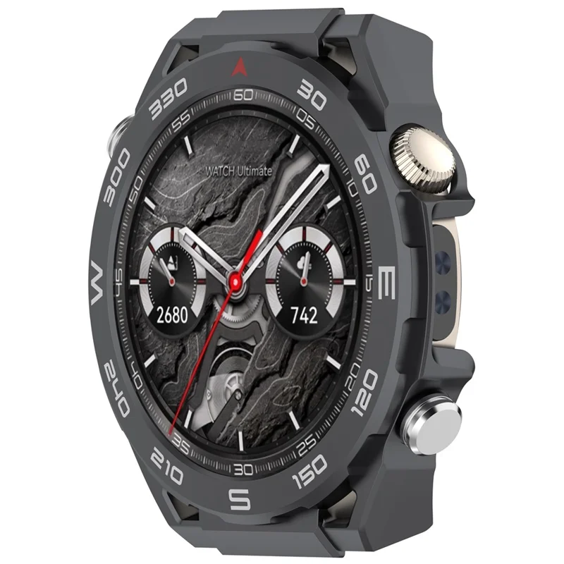 For Huawei Watch 5 46mm Protective Case High-End Anti-Drop PC Watch Frame - Black