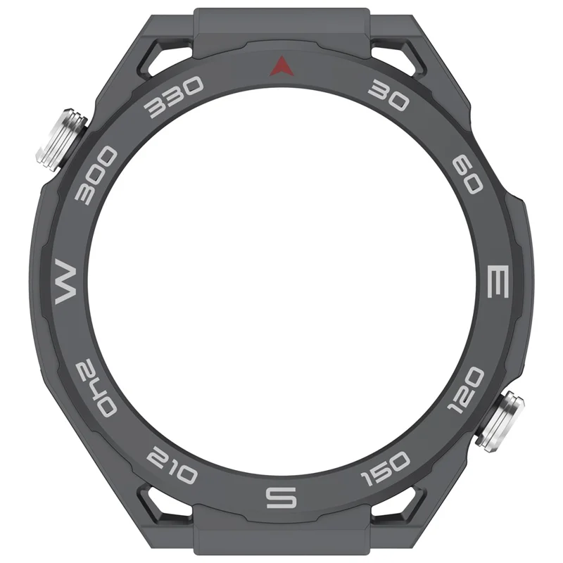 For Huawei Watch 5 46mm Protective Case High-End Anti-Drop PC Watch Frame - Black