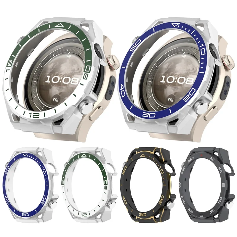 For Huawei Watch 5 46mm Protective Case High-End Anti-Drop PC Watch Frame - Black