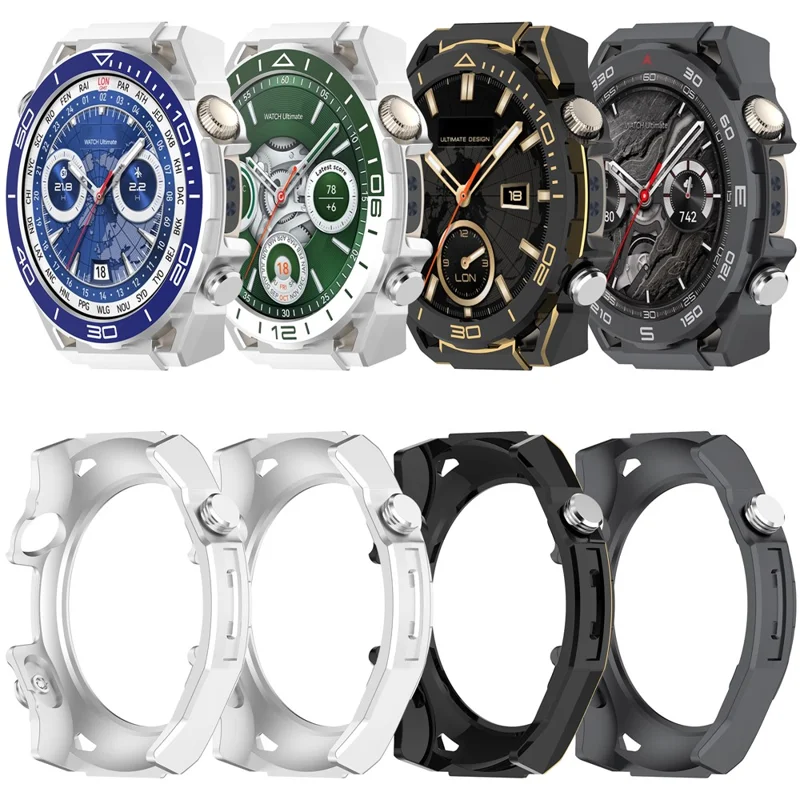 For Huawei Watch 5 46mm Protective Case High-End Anti-Drop PC Watch Frame - Black