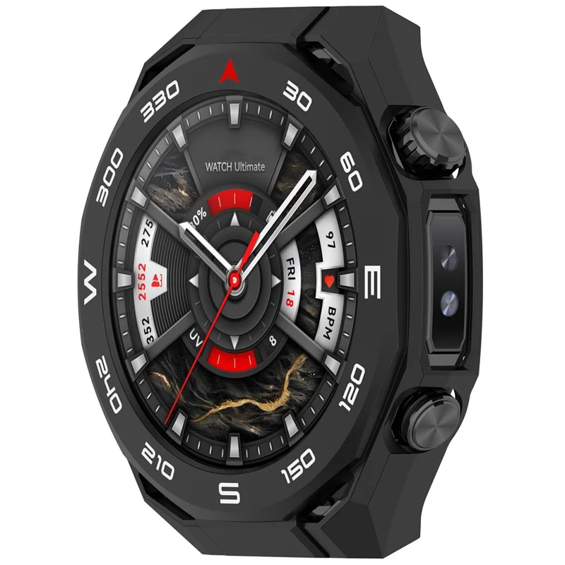 For Huawei Watch Ultimate 2 Watch Case with Scale Hollow Design Hard PC Protective Cover - Black