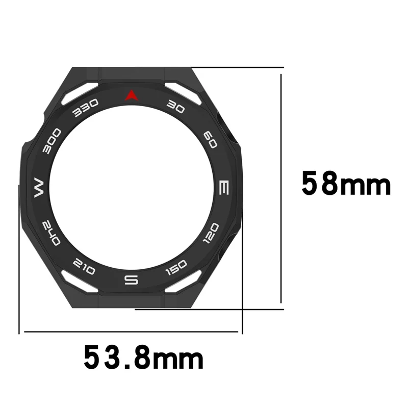 For Huawei Watch Ultimate 2 Watch Case with Scale Hollow Design Hard PC Protective Cover - Black