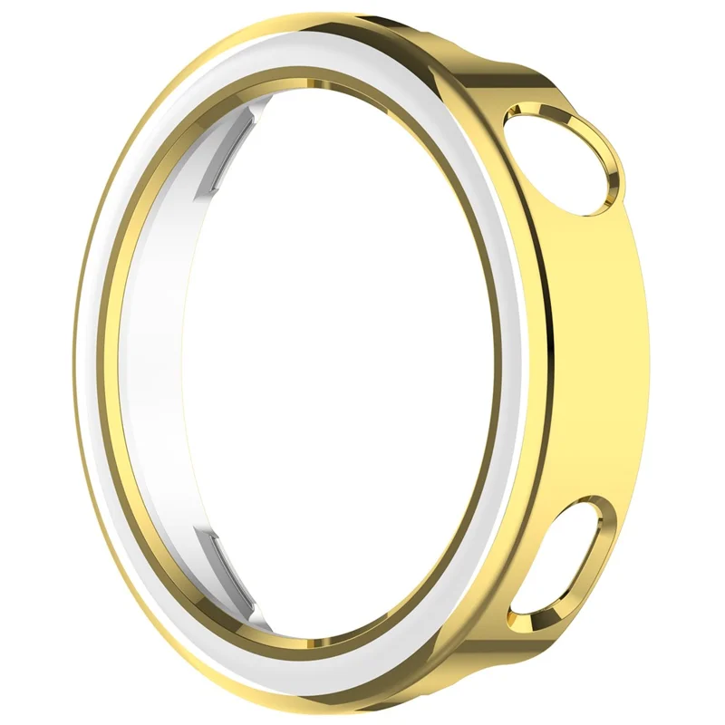 Capa de Proteção em PC com Abertura Parcial para Relógio Huawei Watch GT 6 41 mm / 5 41 mm - Dourado / Branco