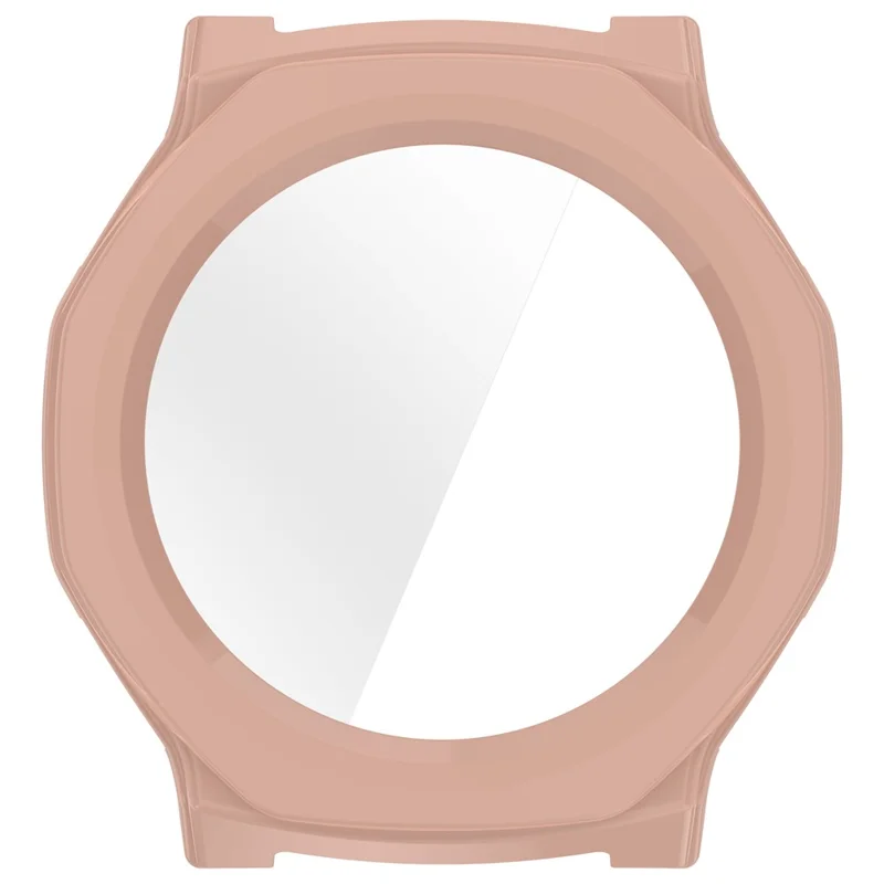 Für Huami Amazfit T-Rex 3 Pro 44 mm Hartschalen-PC-Uhrgehäuse mit gehärtetem Glas-Schutzfolie – Pink