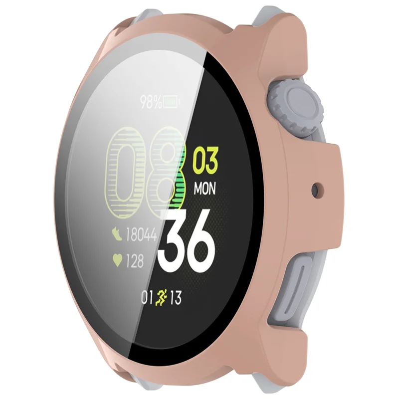 For Coros Pace 4 Hard PC Watch Case with Tempered Glass Screen Film - Pink