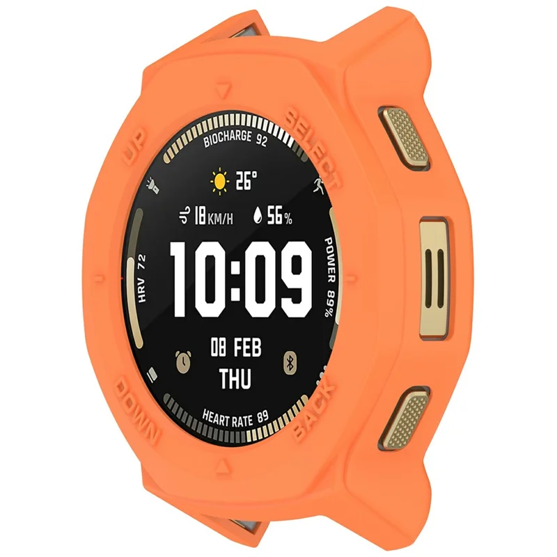 For Huami Amazfit T-Rex 3 Pro 44mm Watch Case Semi-Enclosed Armor TPU Shockproof Protective Cover - Orange