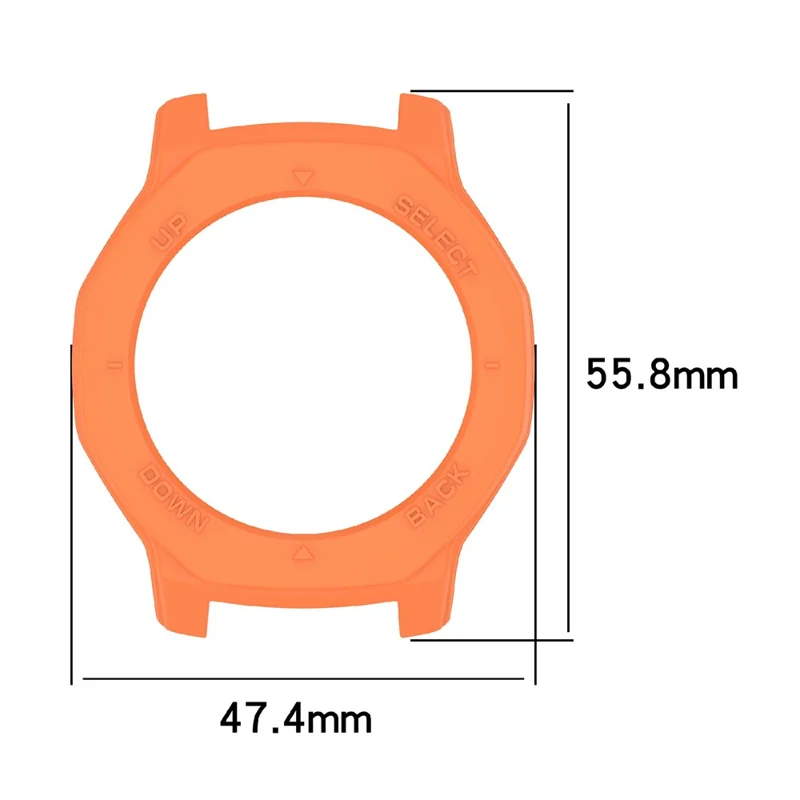 For Huami Amazfit T-Rex 3 Pro 44mm Watch Case Semi-Enclosed Armor TPU Shockproof Protective Cover - Orange
