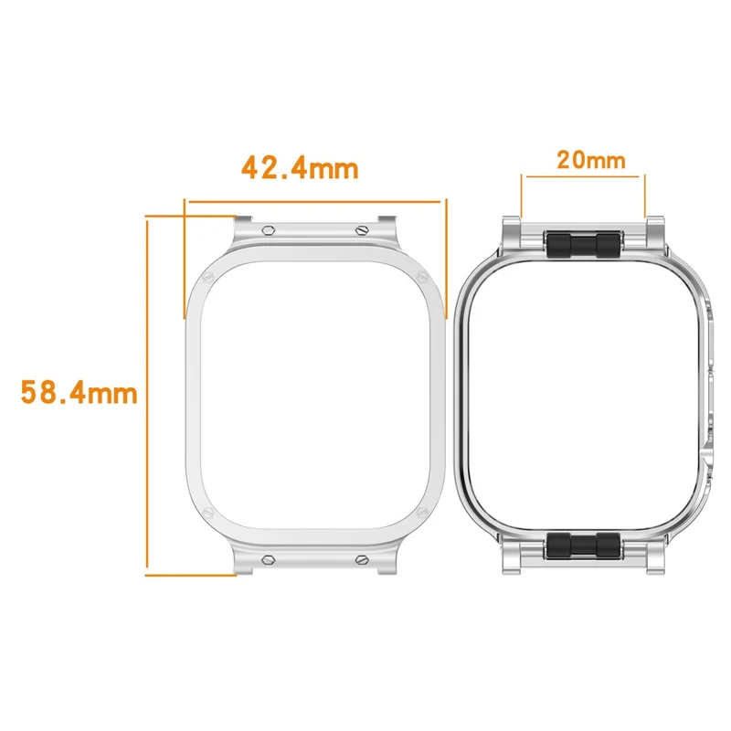 For Xiaomi Redmi Watch 6 Metal Urbeskyd Letvægts Smart Urbeskyttelse (20 mm indvendig diameter) - Sølv