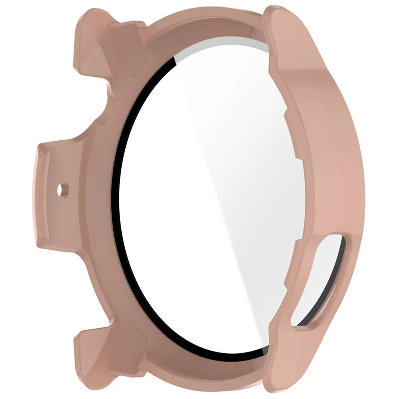 For Coros Pace 4 Case Hard PC Watch Protective Cover with Tempered Glass Film - Pink