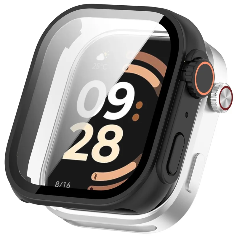 Für Xiaomi Redmi Watch 6 Integrierte Uhrenhülle zur Umwandlung in Ultra-Hartschale Vollschutz-Uhrenschutz - Schwarz