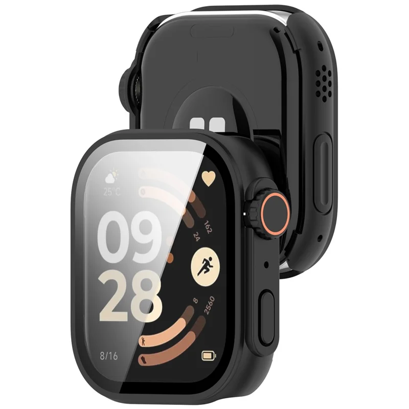 Für Xiaomi Redmi Watch 6 Integrierte Uhrenhülle zur Umwandlung in Ultra-Hartschale Vollschutz-Uhrenschutz - Schwarz