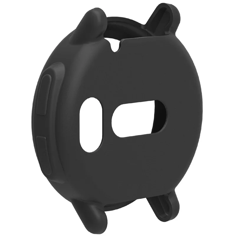 For Garmin Bounce 2 Watch Protective Case Shockproof Scratch Resistant Silicone Cover - Black