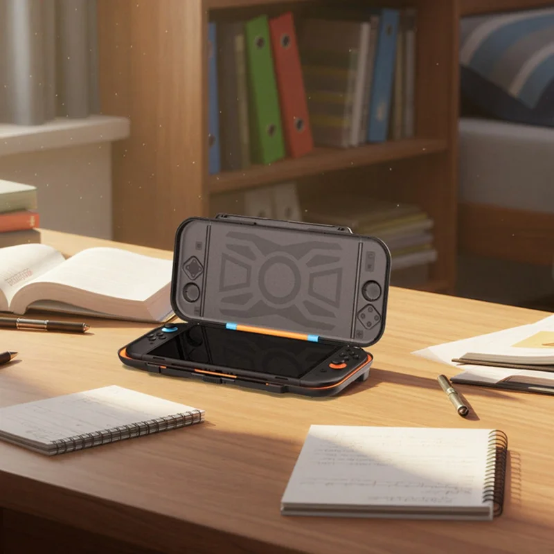 DOBE FOMIS ELECTRONICS TNS-51112 For Nintendo Switch 2 Carrying Case Game Console Hard Shell Protective Cover with 14 Game Card Slots - Blue