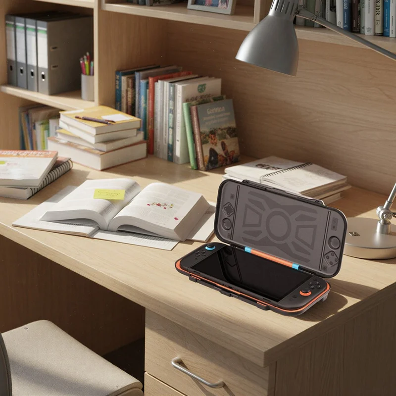 DOBE FOMIS ELECTRONICS TNS-51112 For Nintendo Switch 2 Carrying Case Game Console Hard Shell Protective Cover with 14 Game Card Slots - Blue