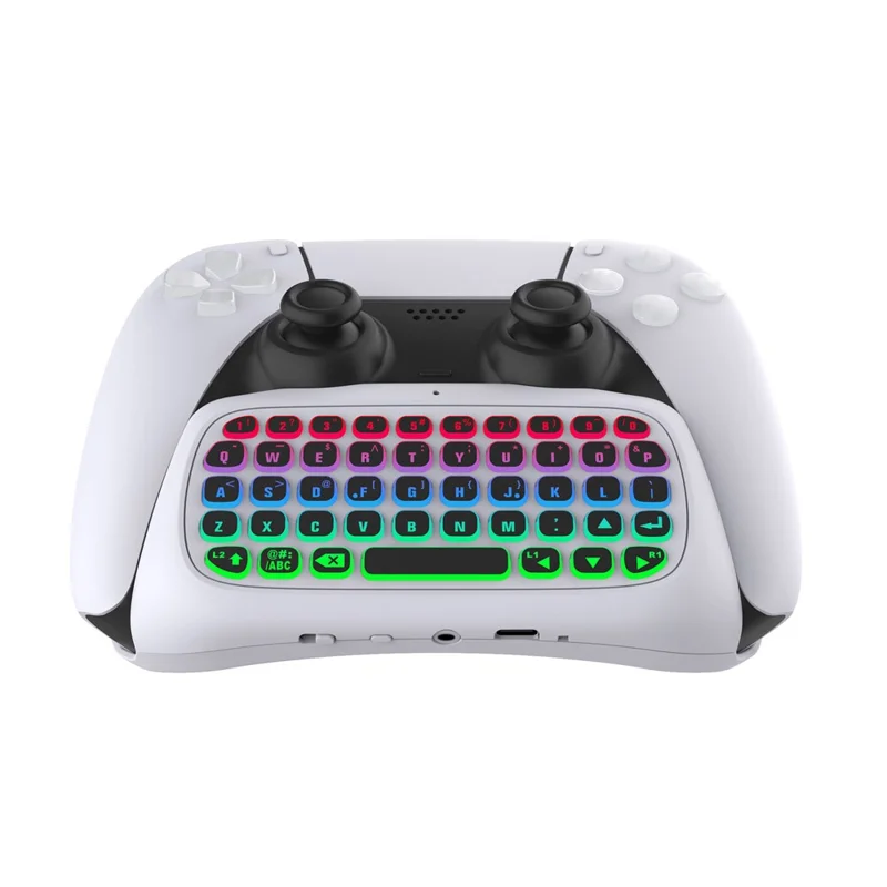 DOBE FOMIS ELECTRONICS TP5-35135 For Sony PS 5 / 5 Elite Controller Wireless Keyboard with Backlight and Mic Function - White