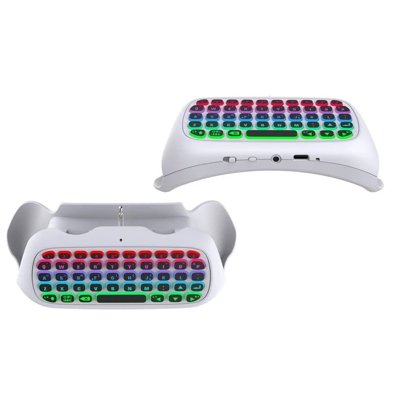 DOBE FOMIS ELECTRONICS TP5-35135 For Sony PS 5 / 5 Elite Controller Wireless Keyboard with Backlight and Mic Function - White