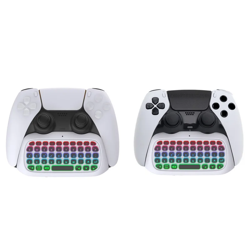 DOBE FOMIS ELECTRONICS TP5-35135 For Sony PS 5 / 5 Elite Controller Wireless Keyboard with Backlight and Mic Function - White