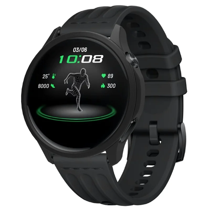 For Oppo Watch S Case Soft Silicone Hollow Watch Frame Cover - Black