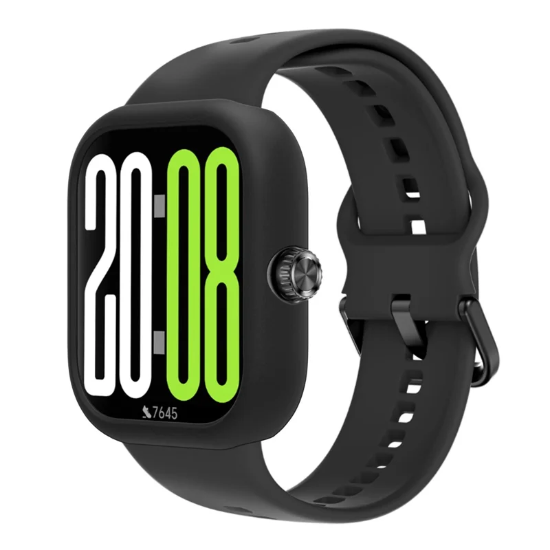 For Honor Watch X5 Watch Case Soft Silicone Hollow Watch Frame Cover - Black