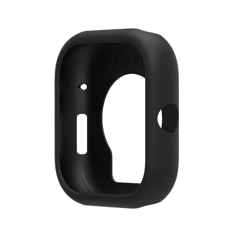 For Honor Watch X5 Watch Case Soft Silicone Hollow Watch Frame Cover - Black