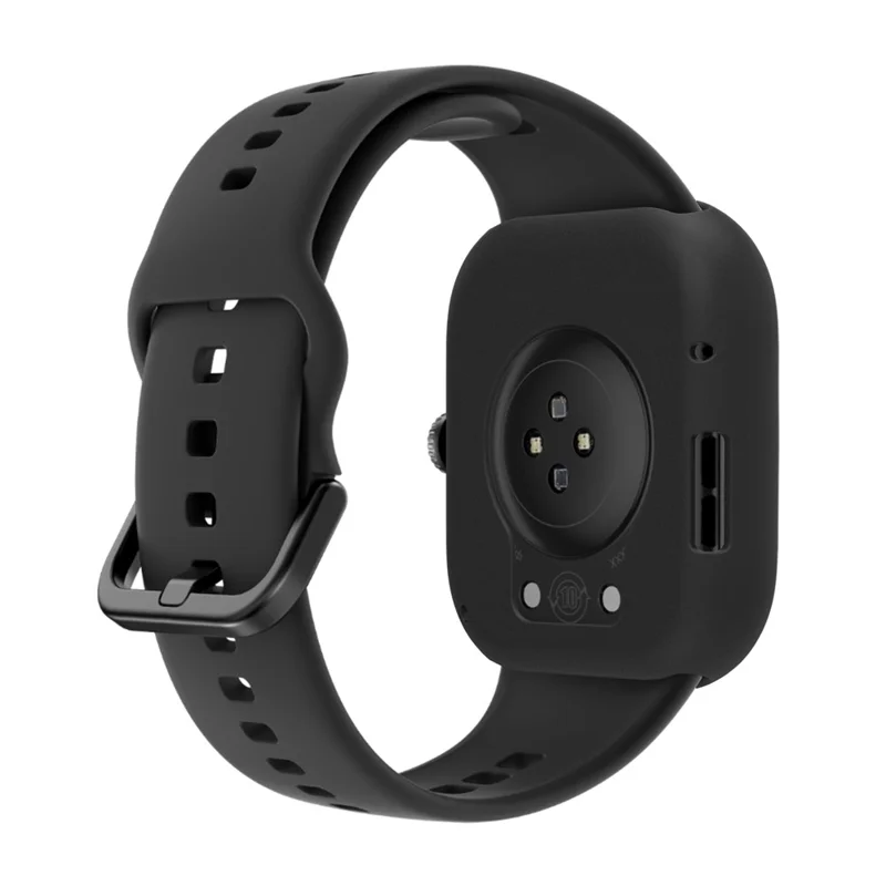 For Honor Watch X5 Watch Case Soft Silicone Hollow Watch Frame Cover - Black