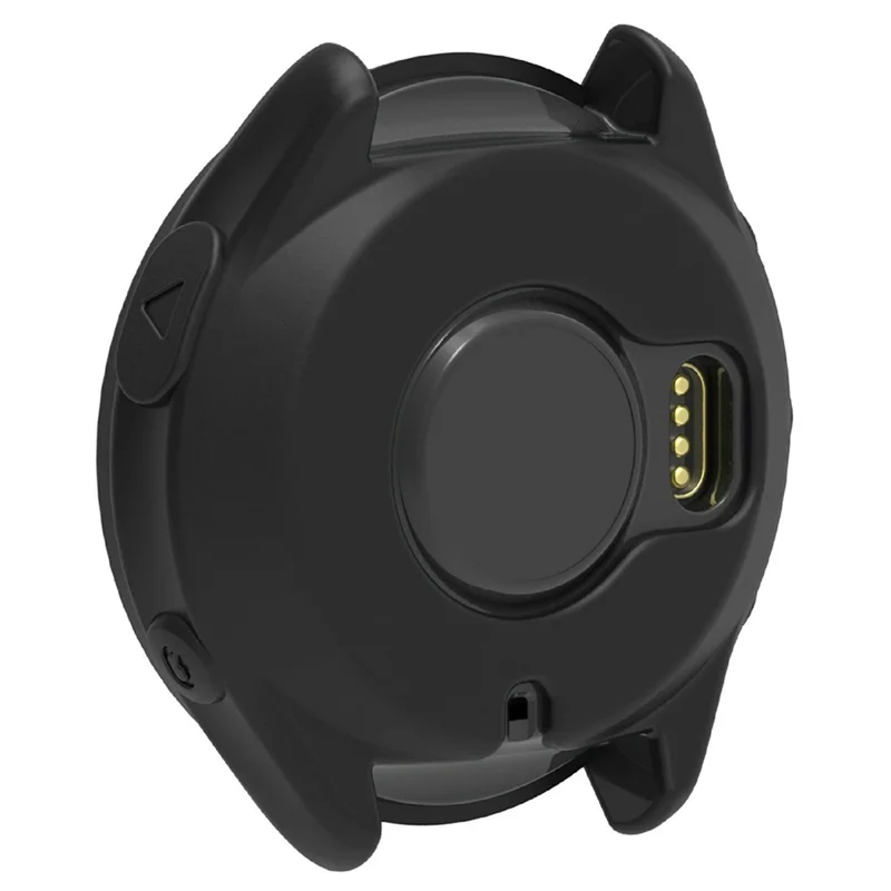 For Garmin Forerunner 965 Watch Case Soft Silicone Hollow Watch Frame Cover - Black