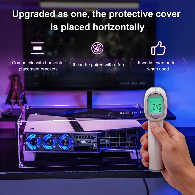 STARTRC GAMES For Sony PlayStation 5 Pro / 5 Slim (Digital / Disc Edition) Dust Cover PMMA Clear Protective Shield