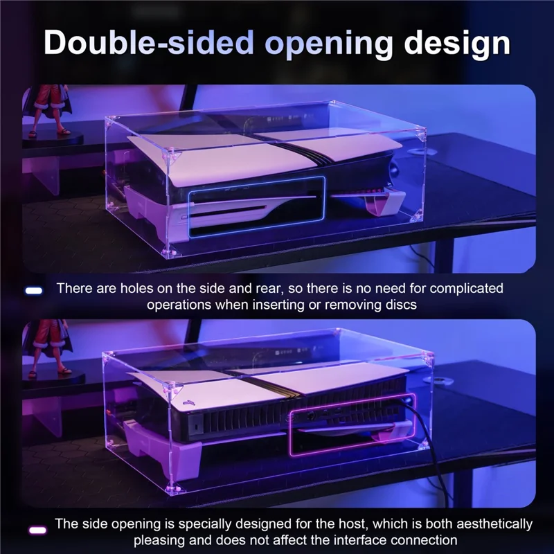 STARTRC GAMES For Sony PlayStation 5 Pro / 5 Slim (Digital / Disc Edition) Dust Cover PMMA Clear Protective Shield