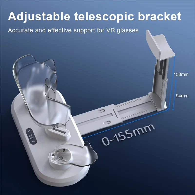 STARTRC GAMES For Meta Quest 3 / 3S Charging Dock Station with Dual Batteries, RGB Ambient Light, VR Headset Storage Holder