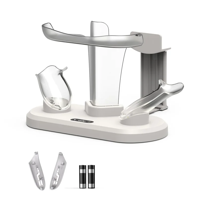 STARTRC GAMES For Meta Quest 3 / 3S Charging Dock Station with Dual Batteries, RGB Ambient Light, VR Headset Storage Holder