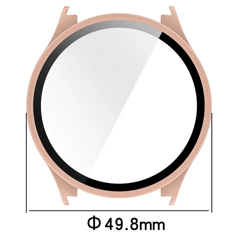 For Xiaomi Redmi Watch 5 Hard PC Watch Case with Tempered Glass Screen Film - Pink