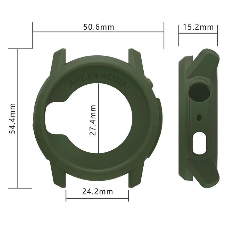 Coque de montre pour Coros Apex 4 46 mm, boîtier souple en silicone, cadre creux - Noir