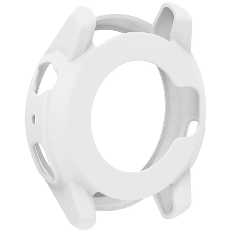 For Coros Apex 4 46mm Watch Case Soft Silicone Hollow Watch Frame Cover - White