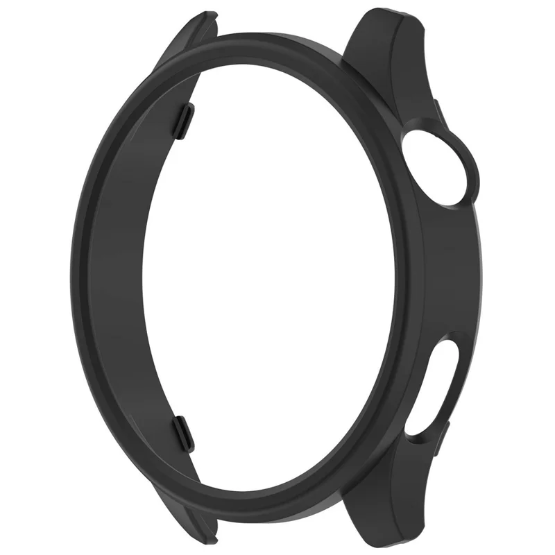 Voor Xiaomi Watch 5 Hoes Halftransparant Uitsnijding PC Beschermlaag - Matzwart